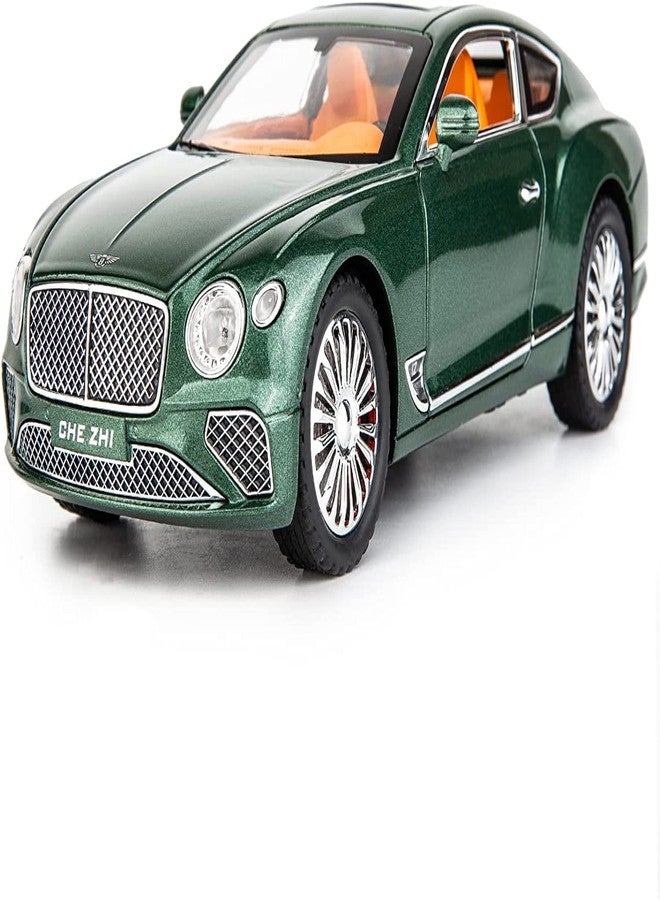 RAMPKD Compatible for 1/24 Bentley Continental GT Model Car Alloy Diecast Toy Car Collectible Pull Back Toy Vehicles with Sound and Light Door Can Be Opened for Girls Boys Gift(Design-19), Green - Image 1